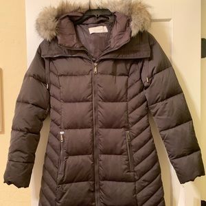 NWT Tahari Puffer Coat Jacket, Gray, Size Small